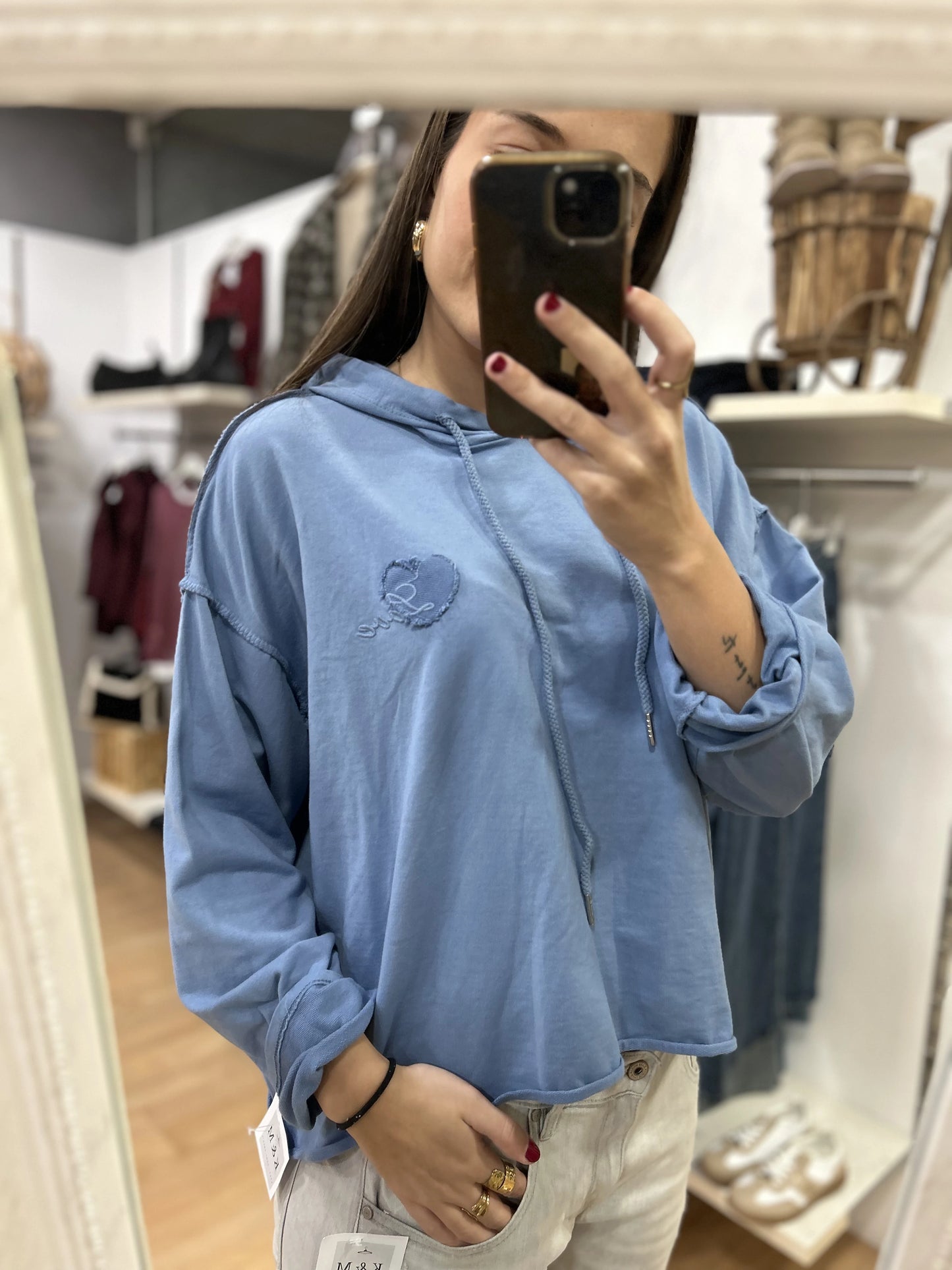Sudadera Love Azul