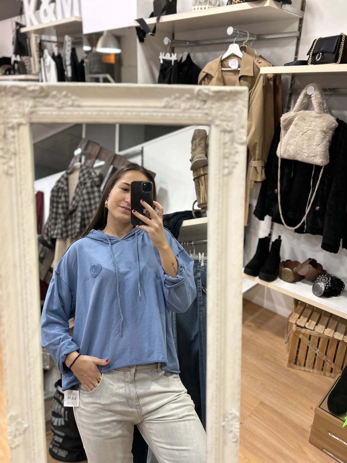 Sudadera Love Azul