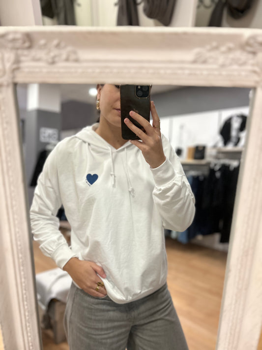Sudadera corazón azul marino