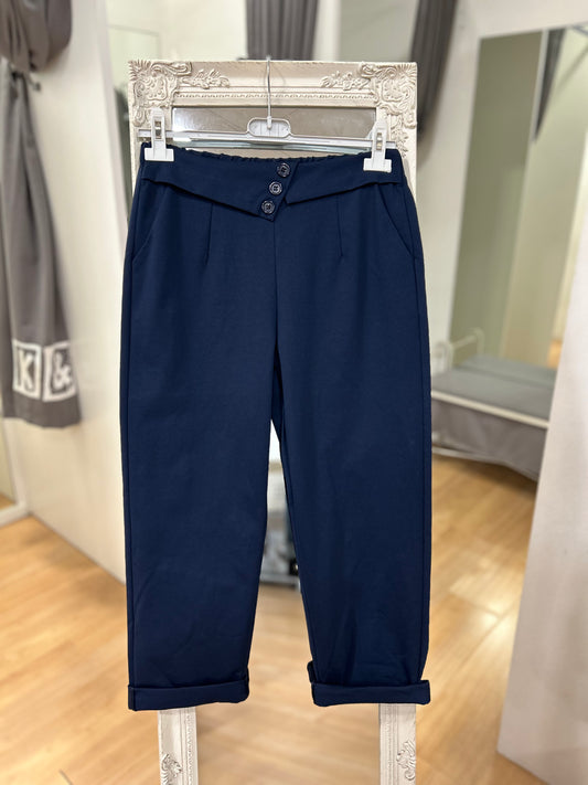 Pantalones capri azul marino