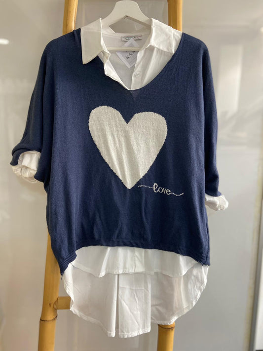 Jersey azul marino
