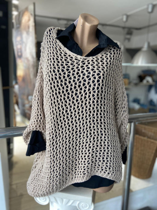 Jersey calado marrón